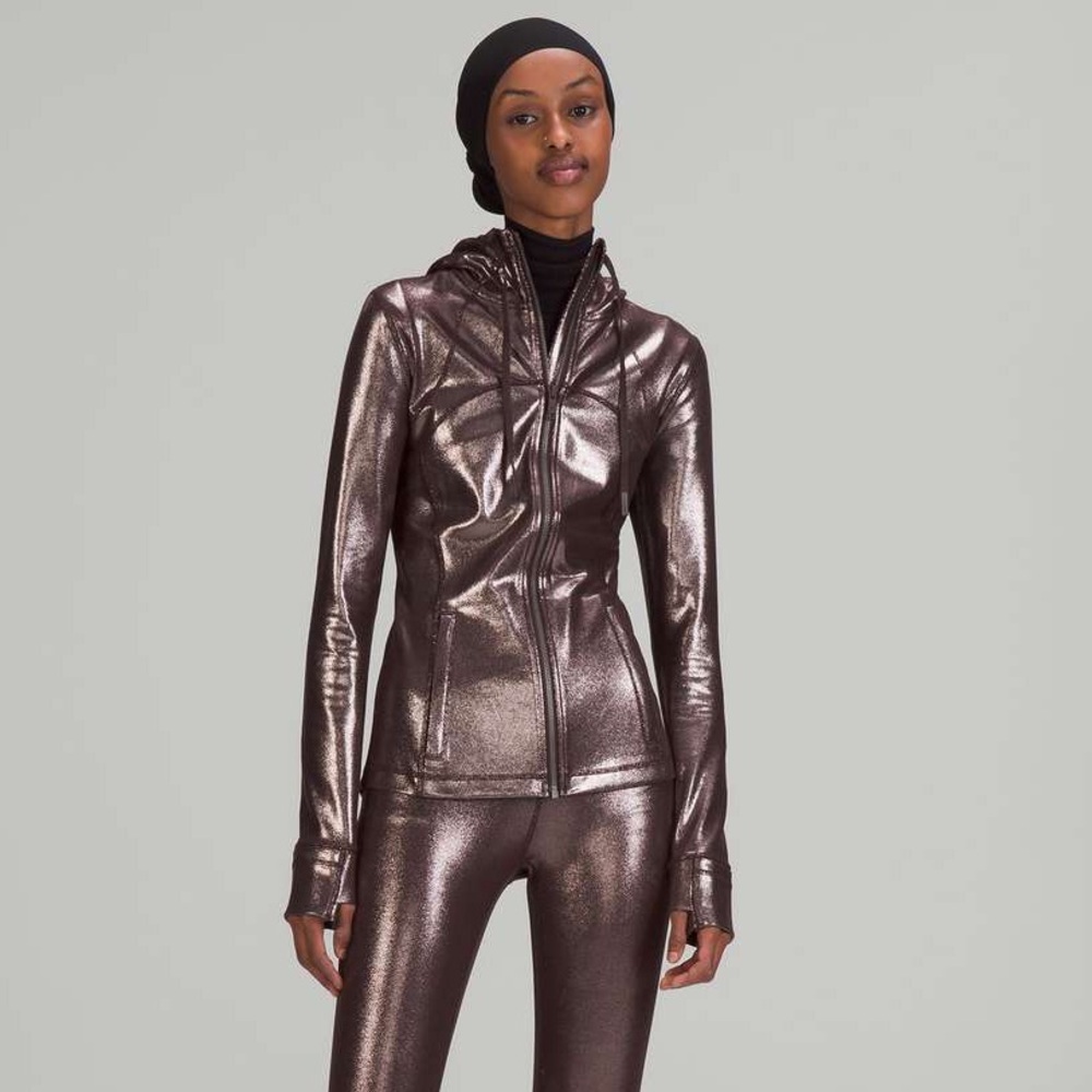 Hooded Define Jacket *Shine Radiate Foil Print French Press